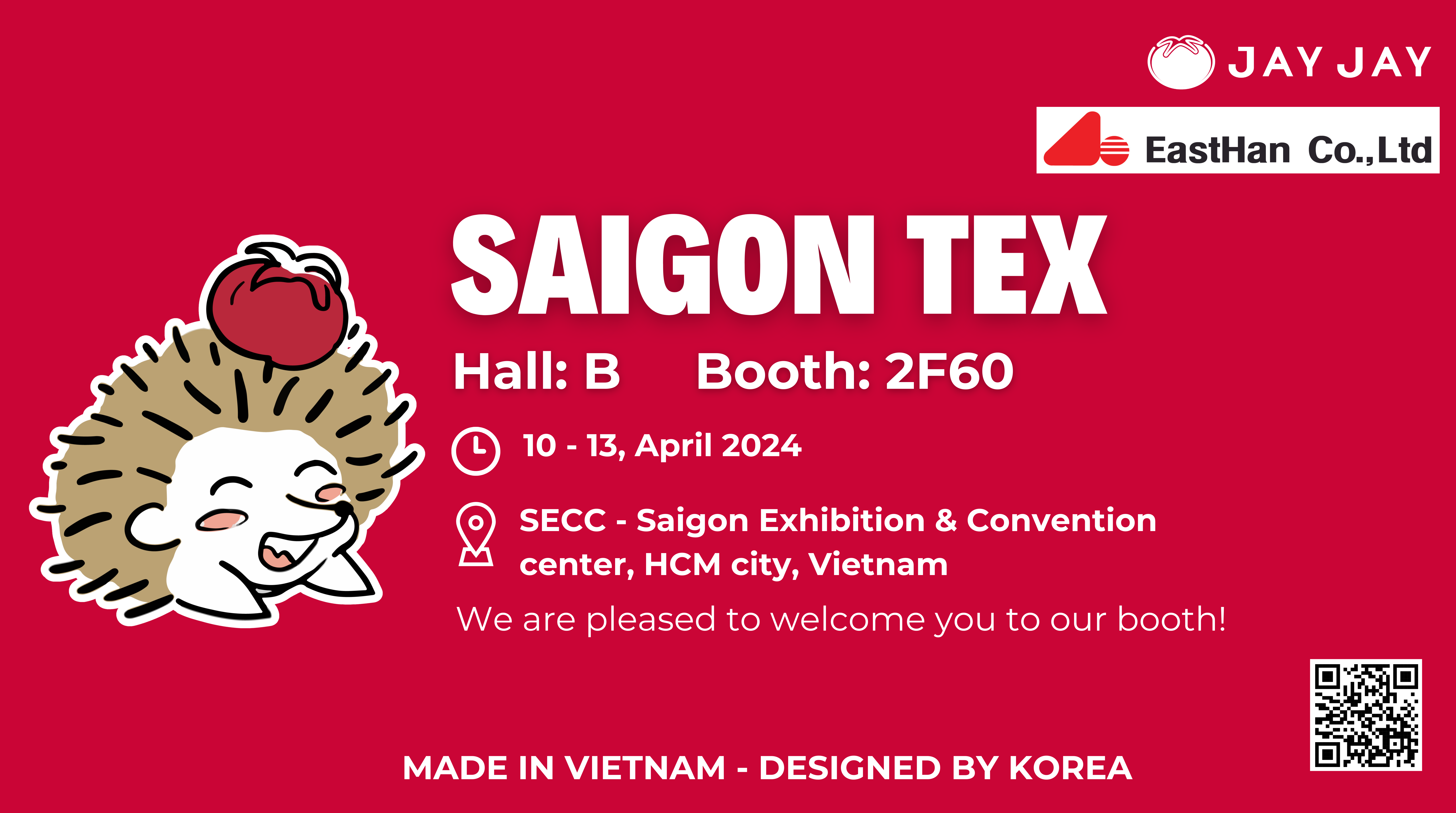 Invitation to Visit JayJay Booth (B-2F60) at SaigonTex 2024